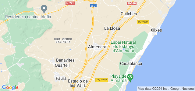 Mapa de Almenara