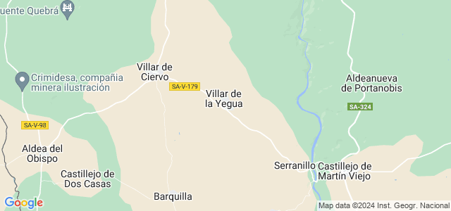 Mapa de Villar de la Yegua