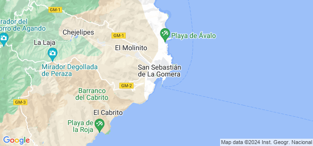 Mapa de San Sebastián de la Gomera