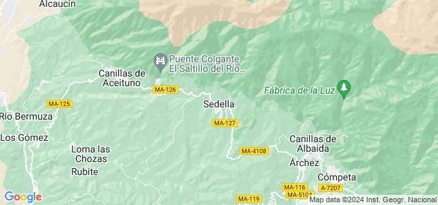 Mapa de Sedella
