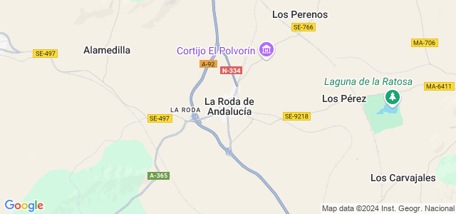 Mapa de Roda de Andalucía