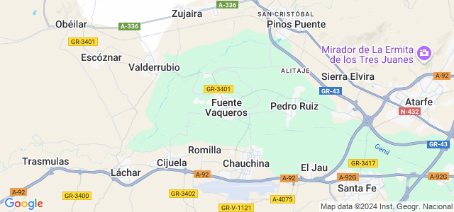 Mapa de Fuente Vaqueros