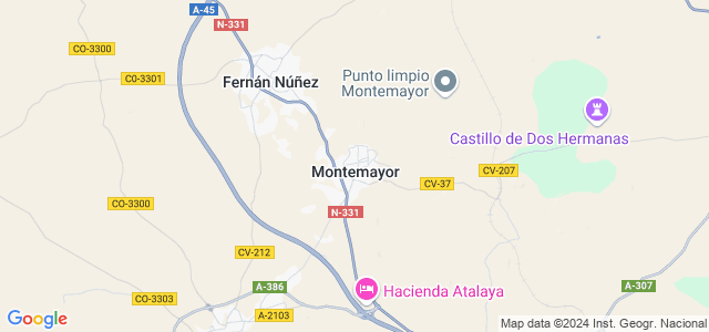 Mapa de Montemayor