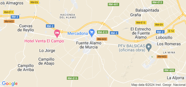 Mapa de Fuente Álamo de Murcia