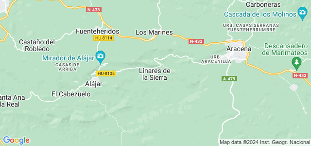 Mapa de Linares de la Sierra