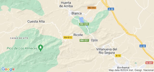 Mapa de Ricote