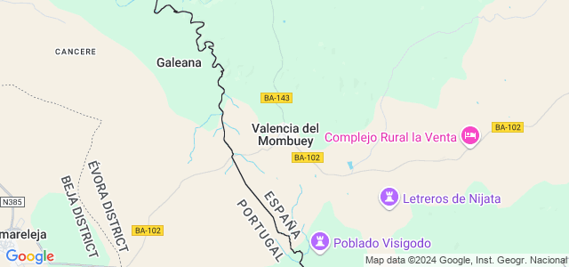 Mapa de Valencia del Mombuey