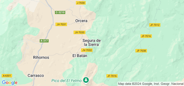 Mapa de Segura de la Sierra