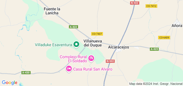 Mapa de Villanueva del Duque