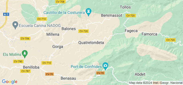Mapa de Quatretondeta