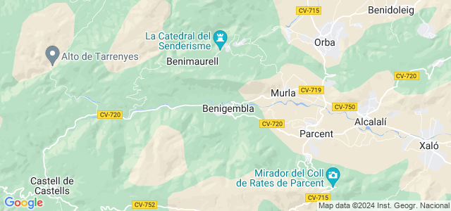 Mapa de Benigembla