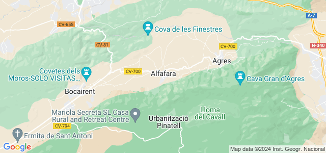 Mapa de Alfafara