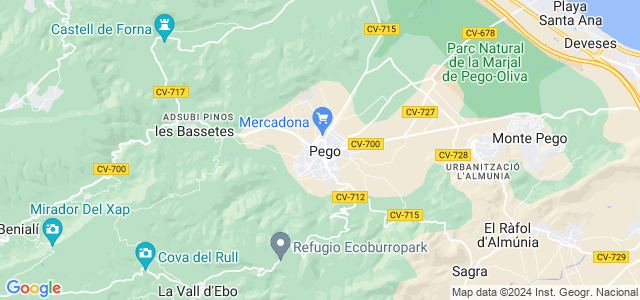 Mapa de Pego