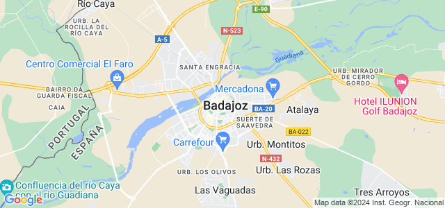 Mapa de Badajoz