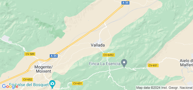 Mapa de Vallada