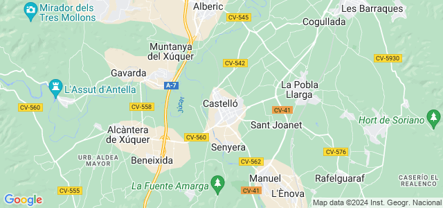 Mapa de Villanueva de Castellón