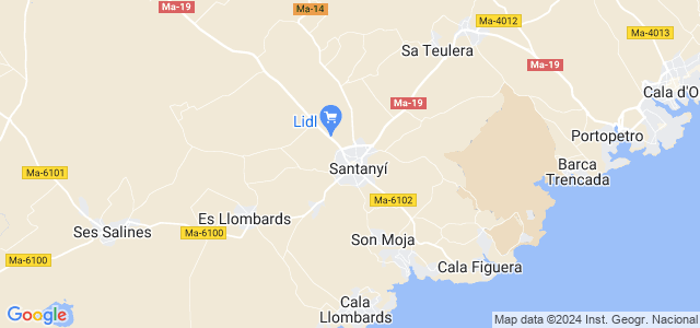 Mapa de Santanyí