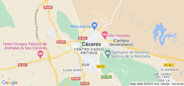 Mapa de Cáceres