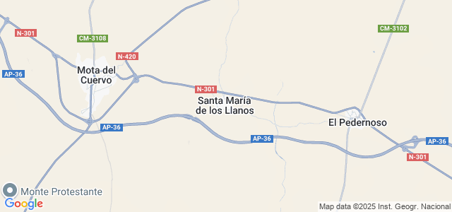 Mapa de Santa María de los Llanos