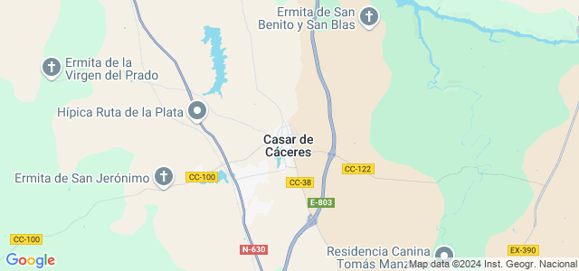 Mapa de Casar de Cáceres