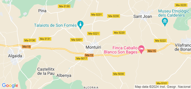 Mapa de Montuïri