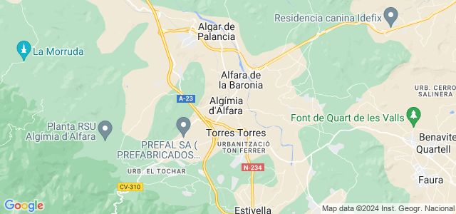 Mapa de Algimia de Alfara