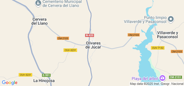 Mapa de Olivares de Júcar