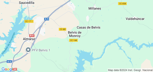 Mapa de Belvís de Monroy