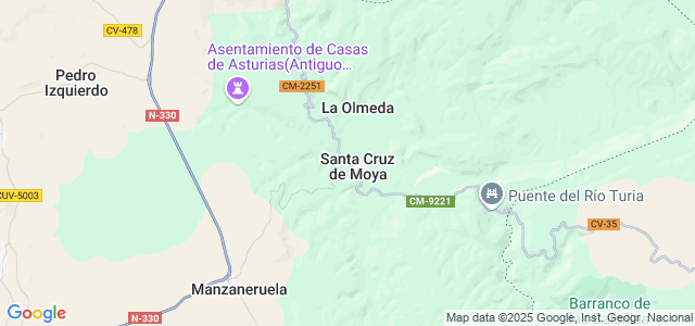 Mapa de Santa Cruz de Moya