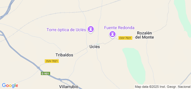 Mapa de Uclés