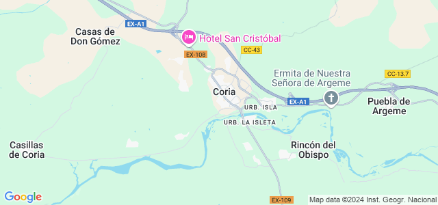 Mapa de Coria