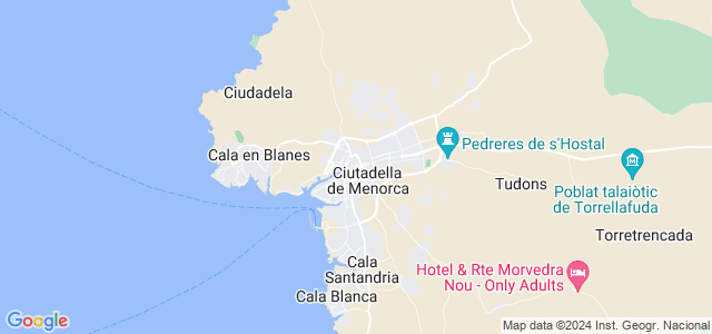 Mapa de Ciutadella de Menorca