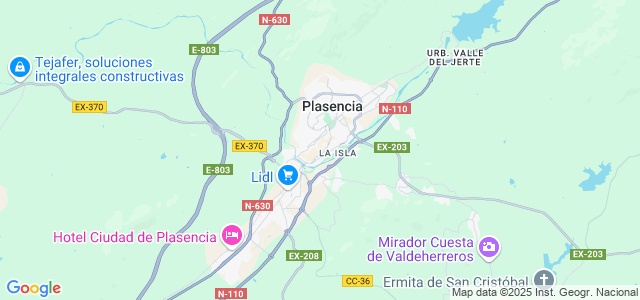 Mapa de Plasencia