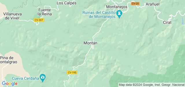 Mapa de Montán