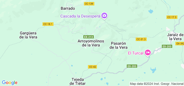 Mapa de Arroyomolinos de la Vera