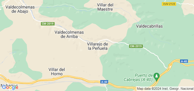 Mapa de Villarejo de la Peñuela