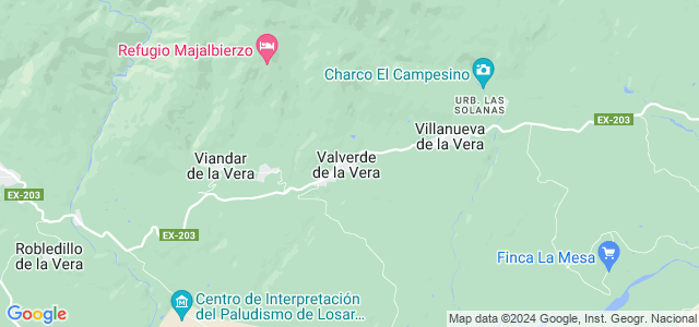 Mapa de Valverde de la Vera