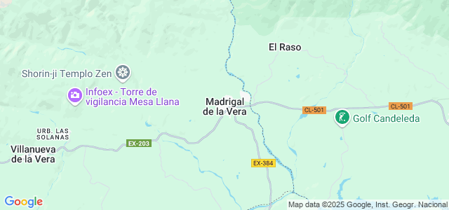 Mapa de Madrigal de la Vera