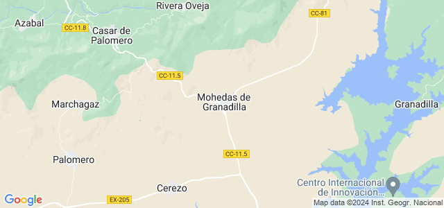 Mapa de Mohedas de Granadilla