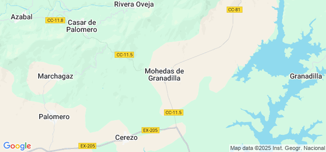 Mapa de Mohedas de Granadilla