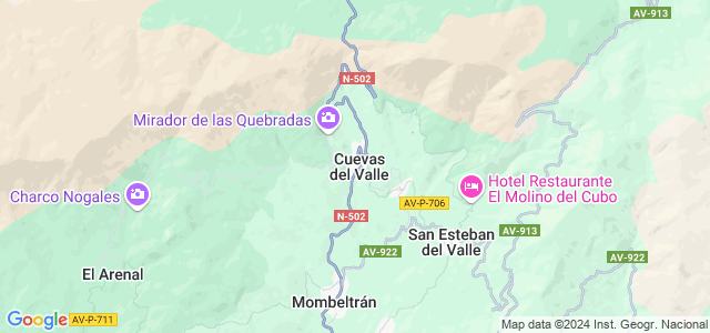 Mapa de Cuevas del Valle