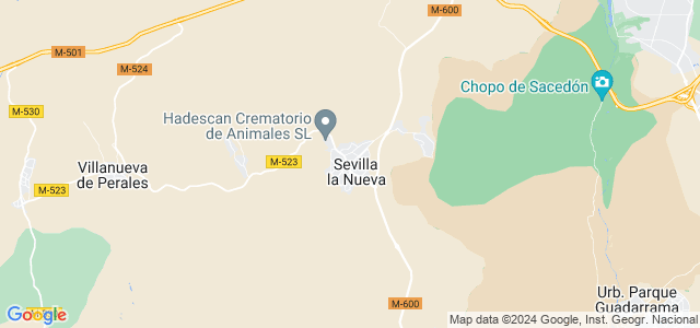 Mapa de Sevilla la Nueva