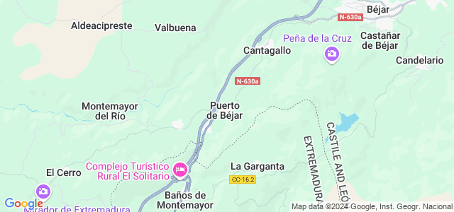 Mapa de Puerto de Béjar