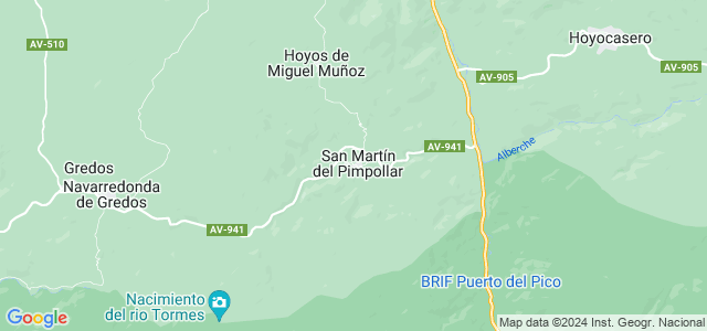 Mapa de San Martín del Pimpollar