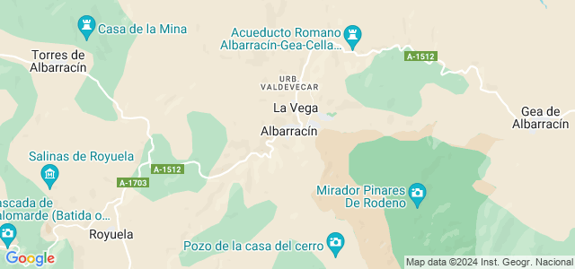 Mapa de Albarracín