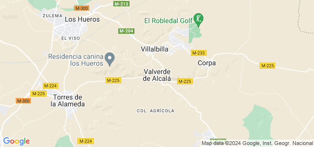 Mapa de Valverde de Alcalá