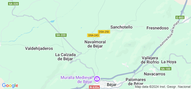 Mapa de Navalmoral de Béjar