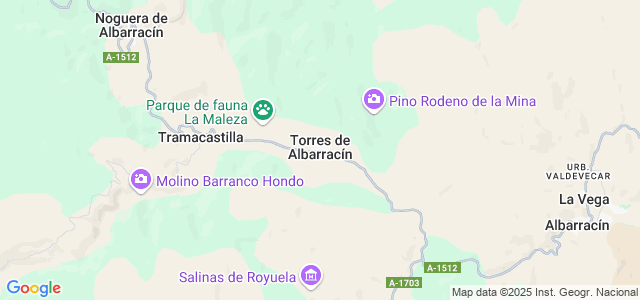 Mapa de Torres de Albarracín