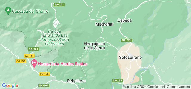 Mapa de Herguijuela de la Sierra