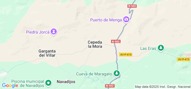 Mapa de Cepeda la Mora